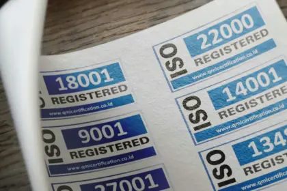 Etichette di certificazione ISO 9001