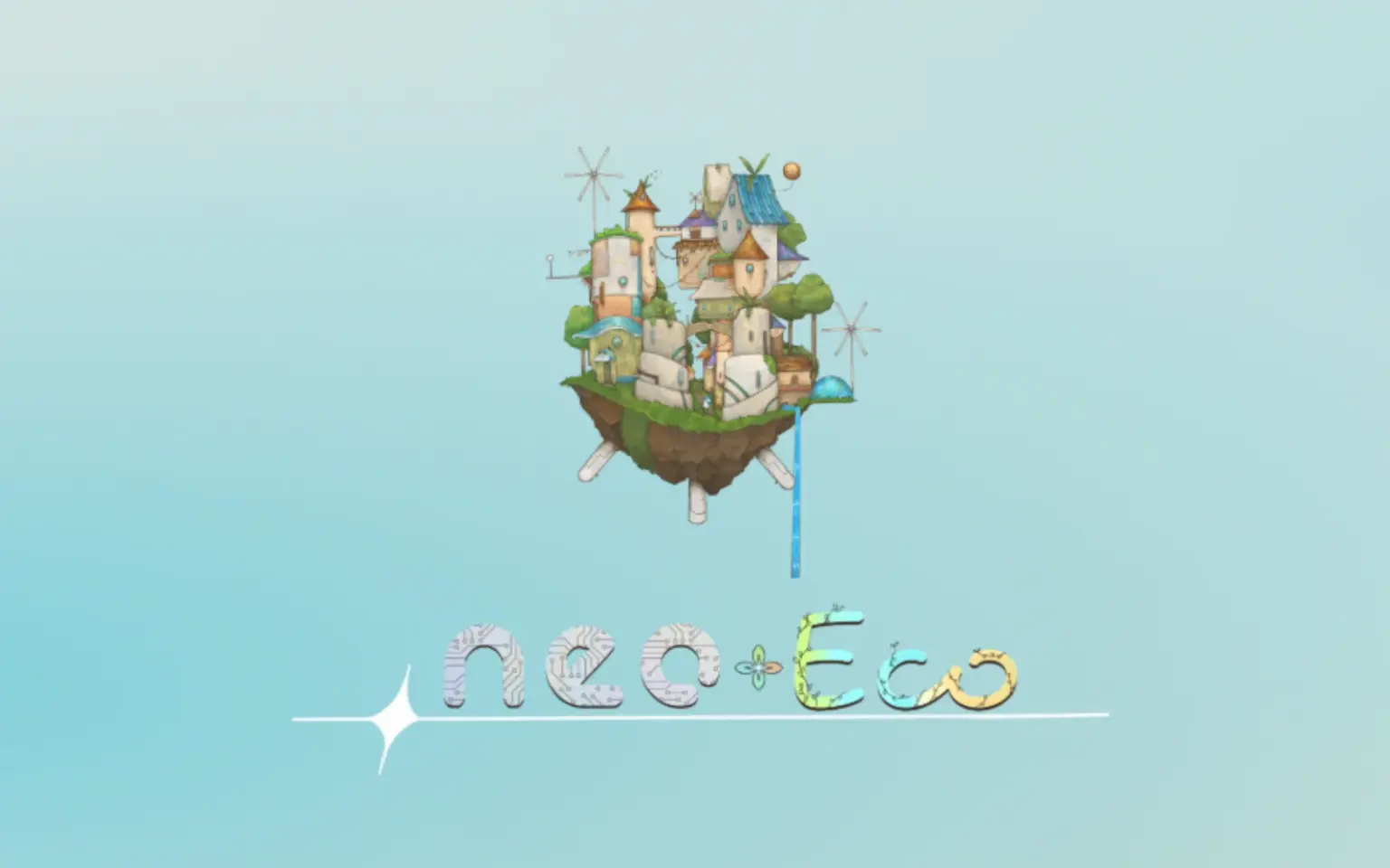 Illustrazione sulla scatola del gioco da tavolo Neo-Eco che istruisce al corretto riciclo delle materie prime